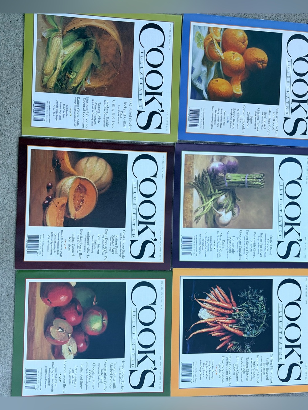 Cook’s Illustrated complete 2005 collection- 6 issues